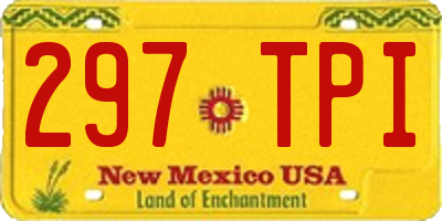 NM license plate 297TPI