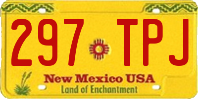 NM license plate 297TPJ