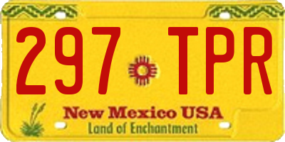 NM license plate 297TPR