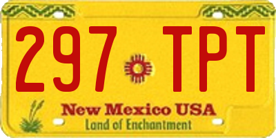NM license plate 297TPT