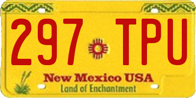 NM license plate 297TPU