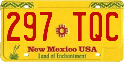 NM license plate 297TQC