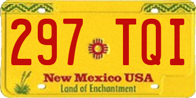 NM license plate 297TQI