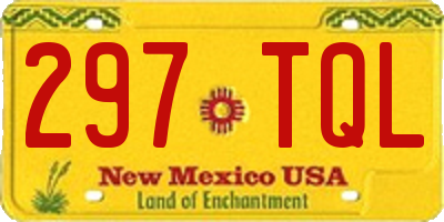 NM license plate 297TQL