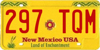 NM license plate 297TQM