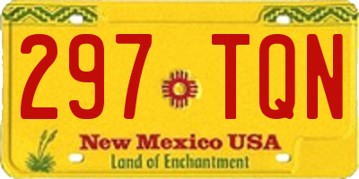 NM license plate 297TQN