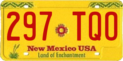 NM license plate 297TQO