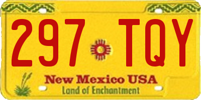 NM license plate 297TQY