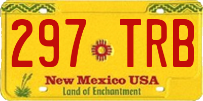 NM license plate 297TRB