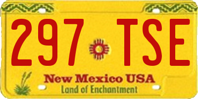 NM license plate 297TSE