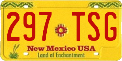 NM license plate 297TSG
