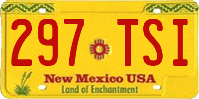 NM license plate 297TSI