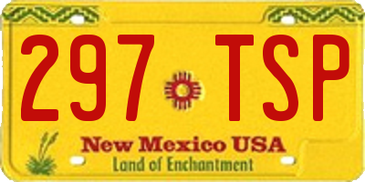 NM license plate 297TSP