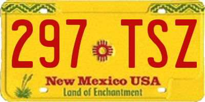 NM license plate 297TSZ