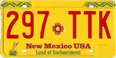 NM license plate 297TTK