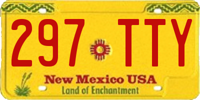 NM license plate 297TTY