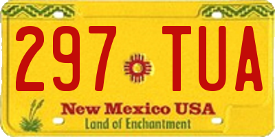 NM license plate 297TUA