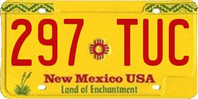 NM license plate 297TUC