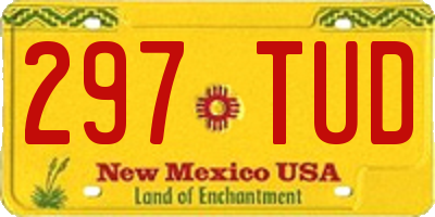 NM license plate 297TUD