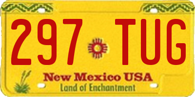 NM license plate 297TUG