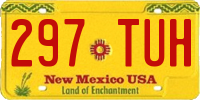NM license plate 297TUH