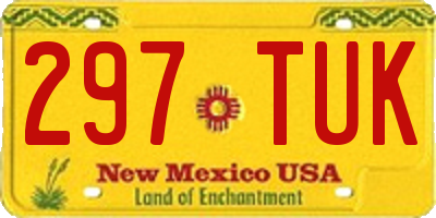 NM license plate 297TUK