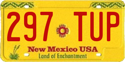NM license plate 297TUP