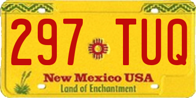 NM license plate 297TUQ