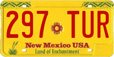 NM license plate 297TUR