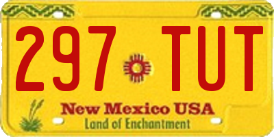 NM license plate 297TUT