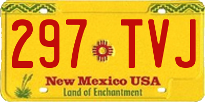 NM license plate 297TVJ