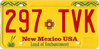 NM license plate 297TVK