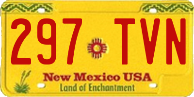 NM license plate 297TVN
