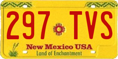 NM license plate 297TVS