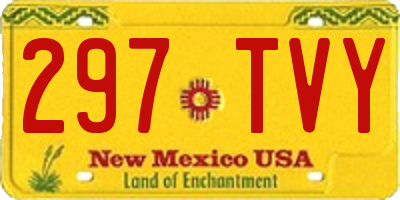 NM license plate 297TVY