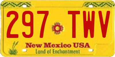 NM license plate 297TWV
