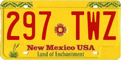 NM license plate 297TWZ