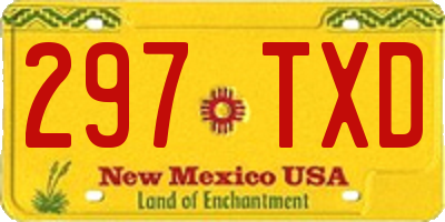 NM license plate 297TXD