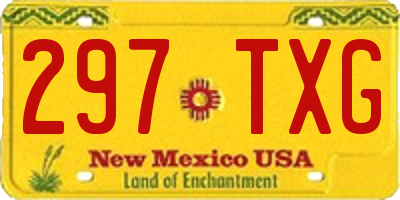 NM license plate 297TXG