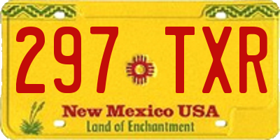 NM license plate 297TXR