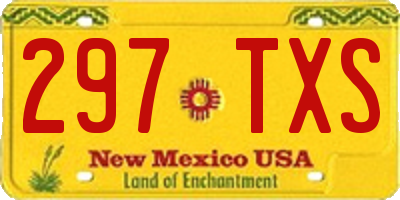 NM license plate 297TXS
