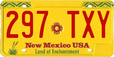 NM license plate 297TXY