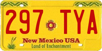 NM license plate 297TYA