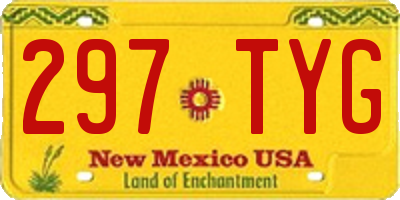 NM license plate 297TYG