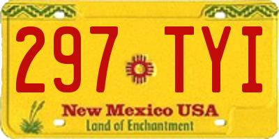 NM license plate 297TYI