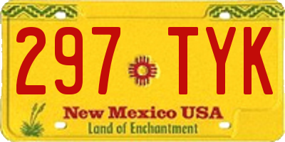 NM license plate 297TYK