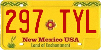 NM license plate 297TYL