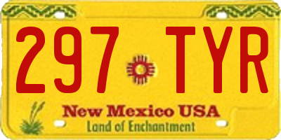 NM license plate 297TYR