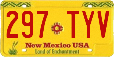 NM license plate 297TYV