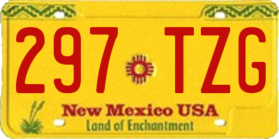 NM license plate 297TZG